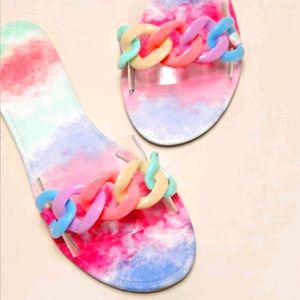 Rainbow Chain Sandals 🌈